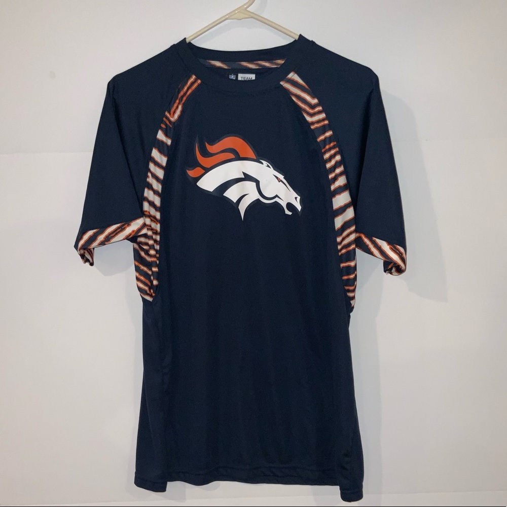 Denver Broncos NFL Blue Tiger Graphic Dri-Fit Tee